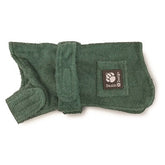 DD Towelling Dog Robe Green