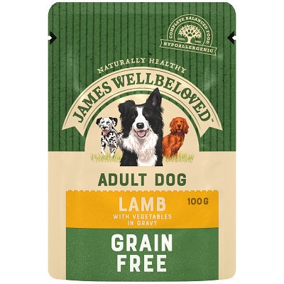 JW Dog Senior Lamb GF Pouches 12x100g