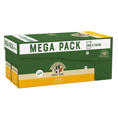 JW Dog Adult Lamb Pouches Mega 40x150g