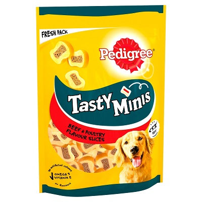 Pedigree Tasty Minis Chewy Bf&Plt 8x155g