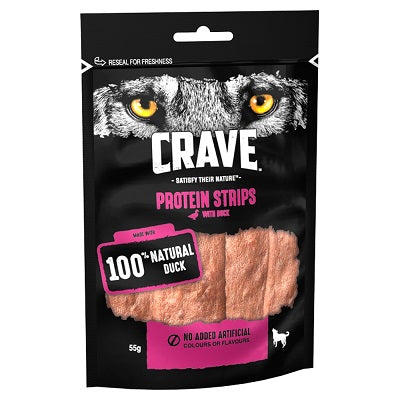 Crave Protein Strips Duck 7x55g