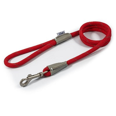 Ancol Viva Rope Refl Snap Lead Red 1cm