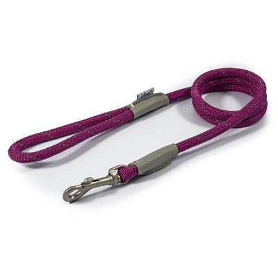 Ancol Viva Rope Refl Snap Lead Purp 1cm