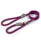 Ancol Viva Rope Refl Slip Lead Purp 1cm