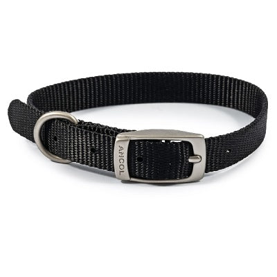 Ancol Viva Buckle Collar Black 20-26cm