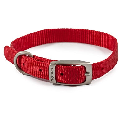 Ancol Viva Buckle Collar Red 20-26cm