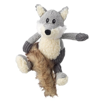 HOP Bushy Tail Tweed Fox Dog Toy