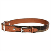 Tweed Check Leather Collar 12-16" x 3/4"