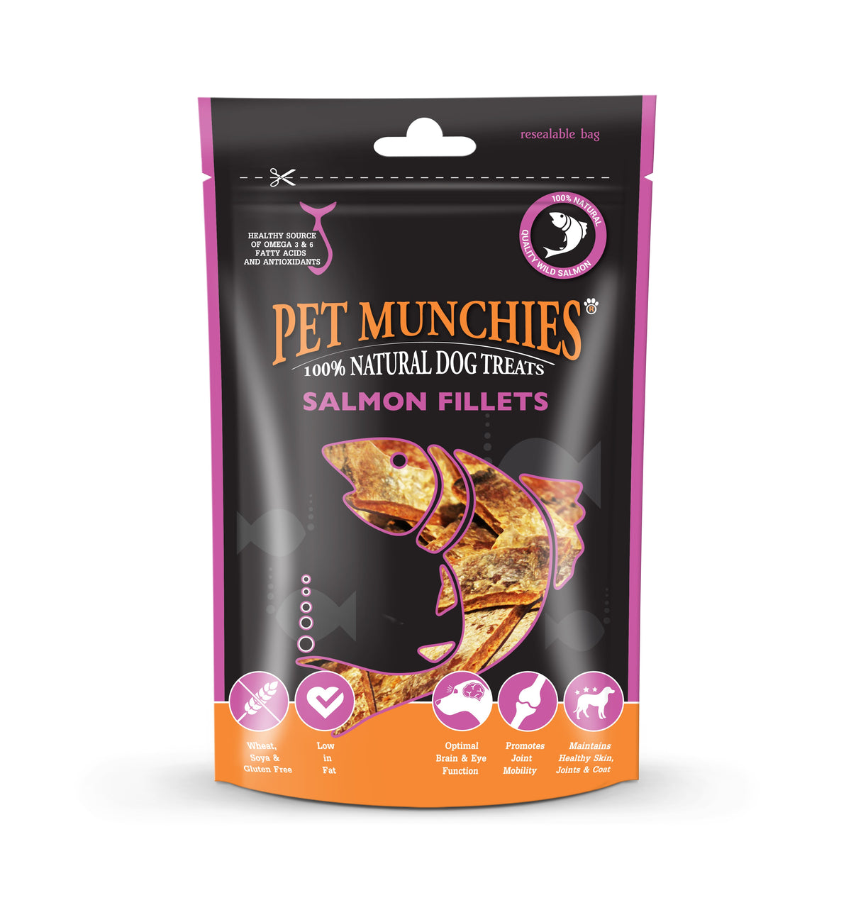 Pet Munchies Salmon Fillets 8x90g