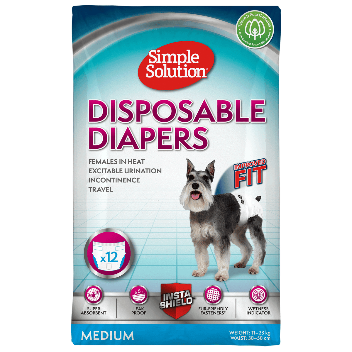 S Solution Bitch Disposable Diapers x12