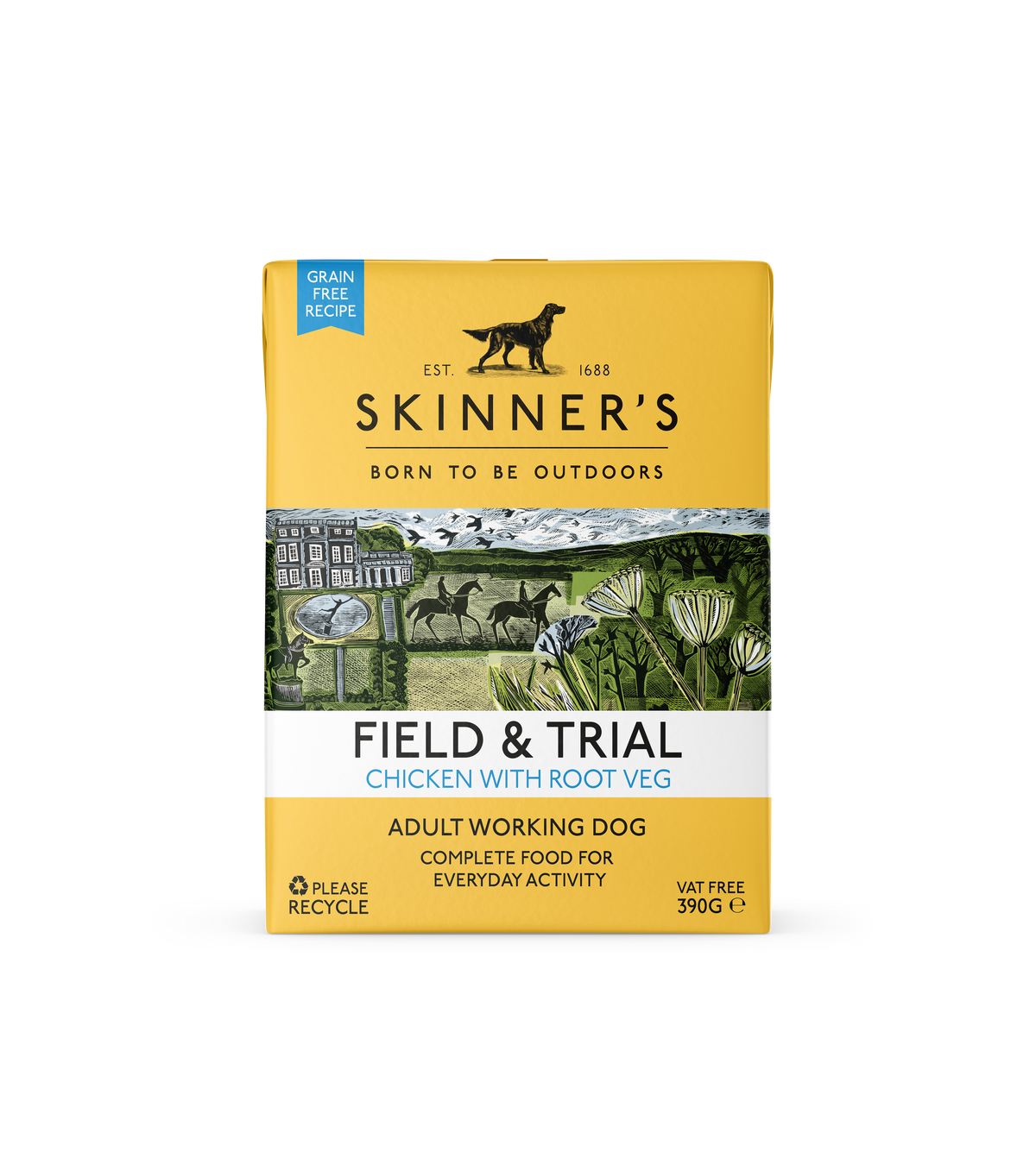 Skinners F&T Adult GF Chicken 18x390g