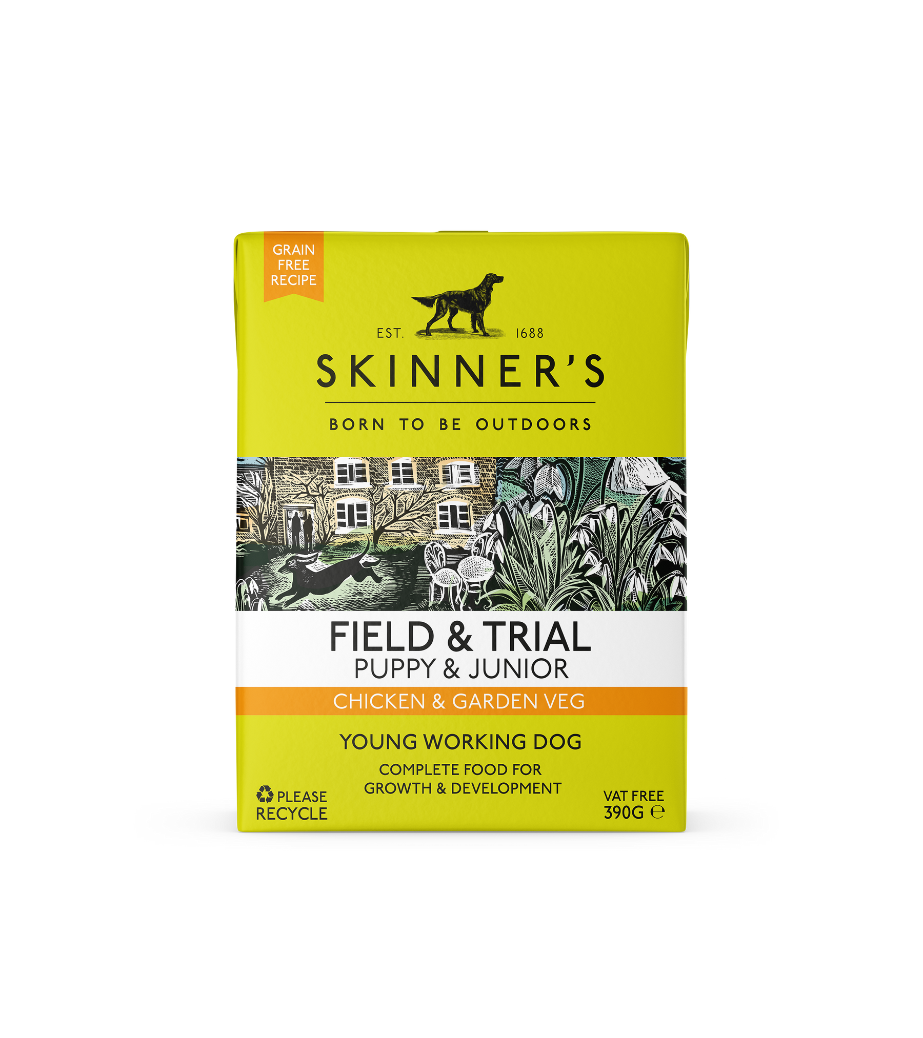 Skinners F&T Puppy GF Chicken 18x390g