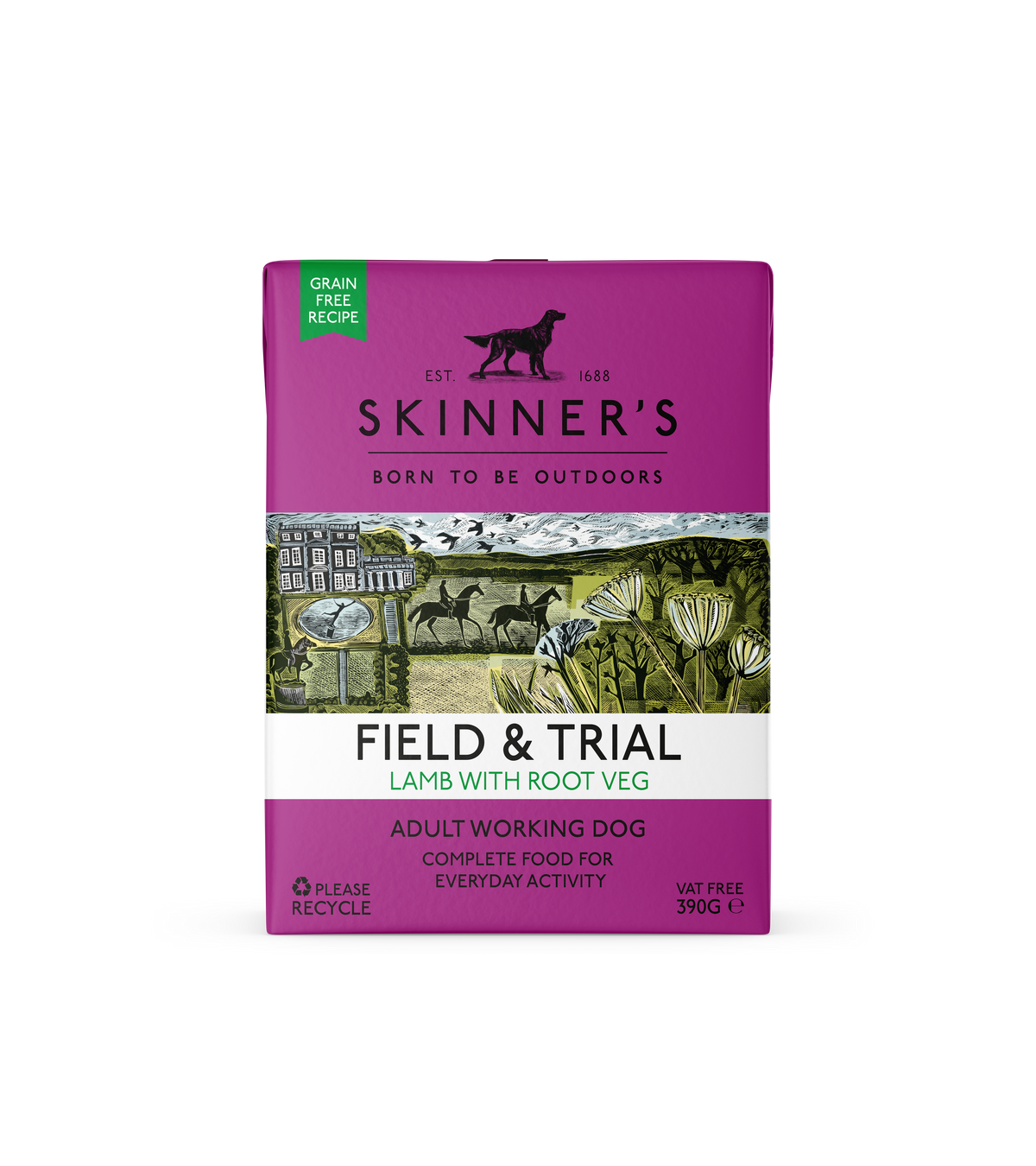 Skinners F&T Adult GF Lamb 18x390g