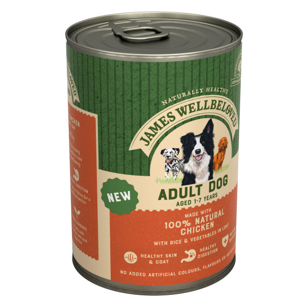 JW Dog Adult Chick Loaf Tins 12x400g