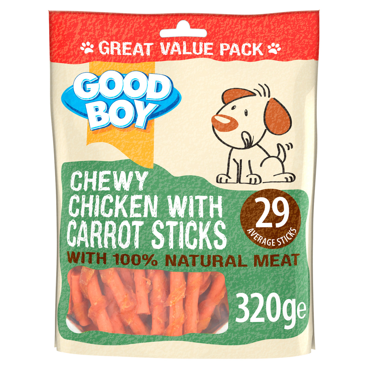 Good Boy Chicken & Carrot Sticks 3x320g