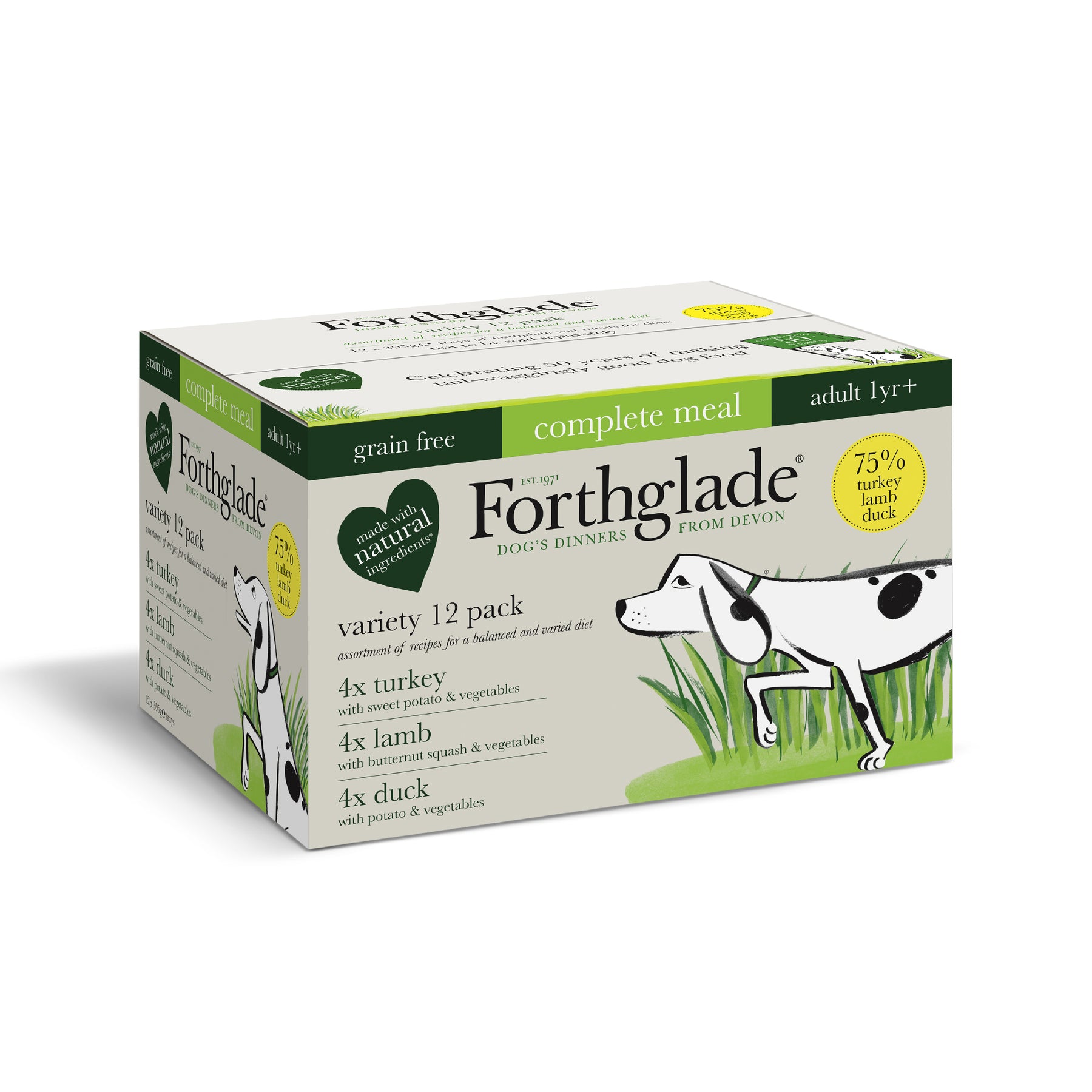 Forthglade Adult Grn Free T/D/L12x395g