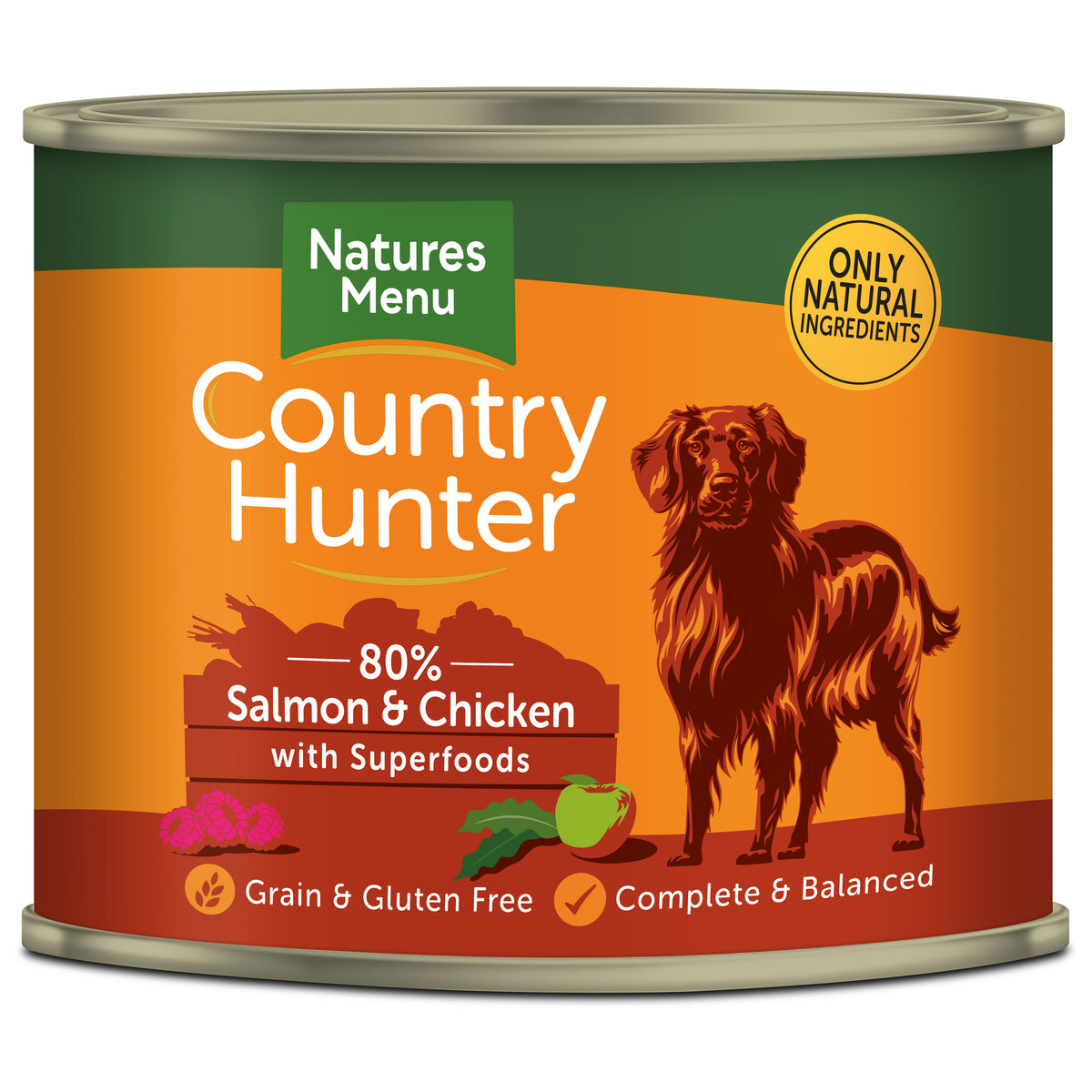 N/Menu Ctry Hunter Dog Tins Sal&C 6x600g