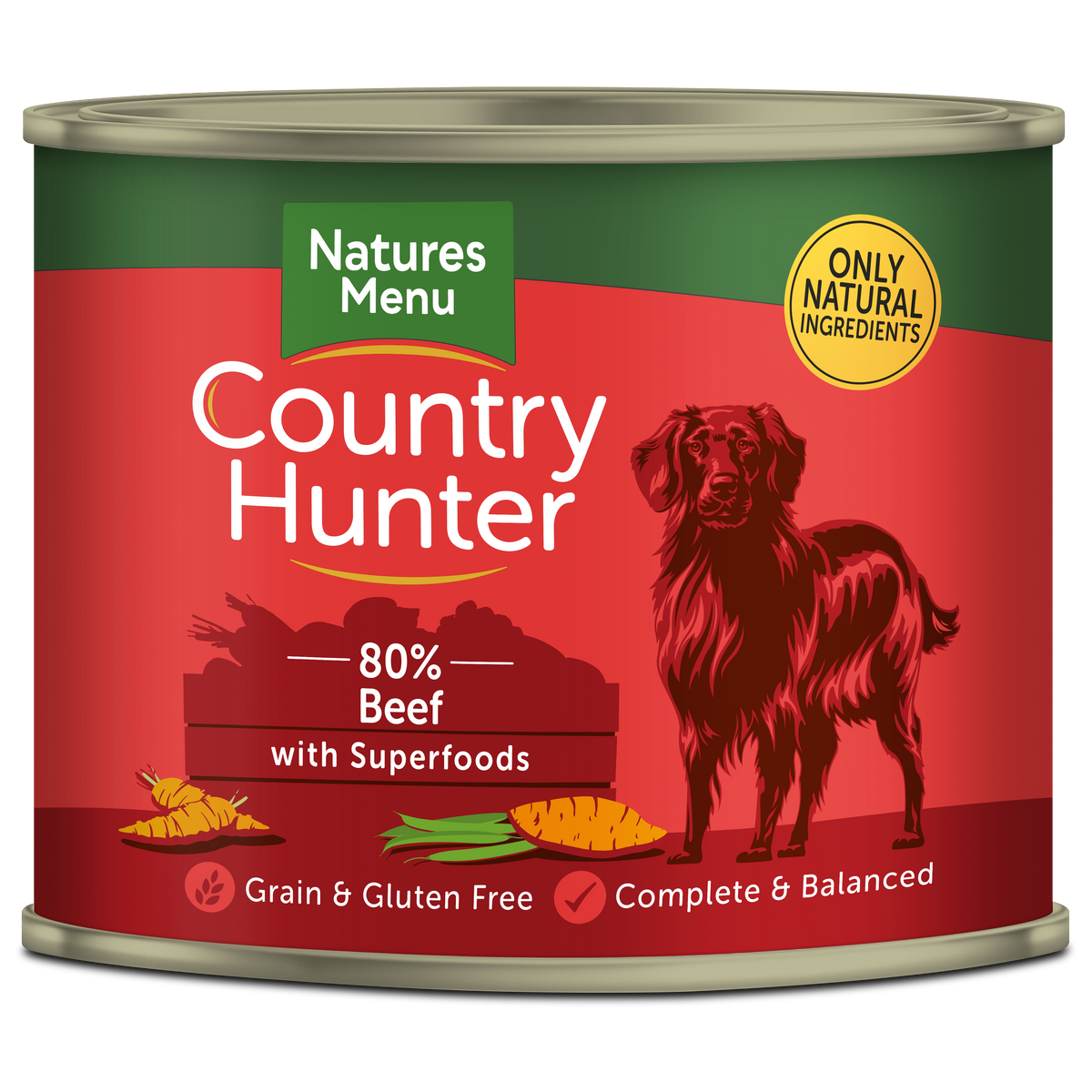 N/Menu Ctry Hunter Dog Tins Beef 6x600g