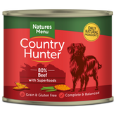 N/Menu Ctry Hunter Dog Tins Beef 6x600g