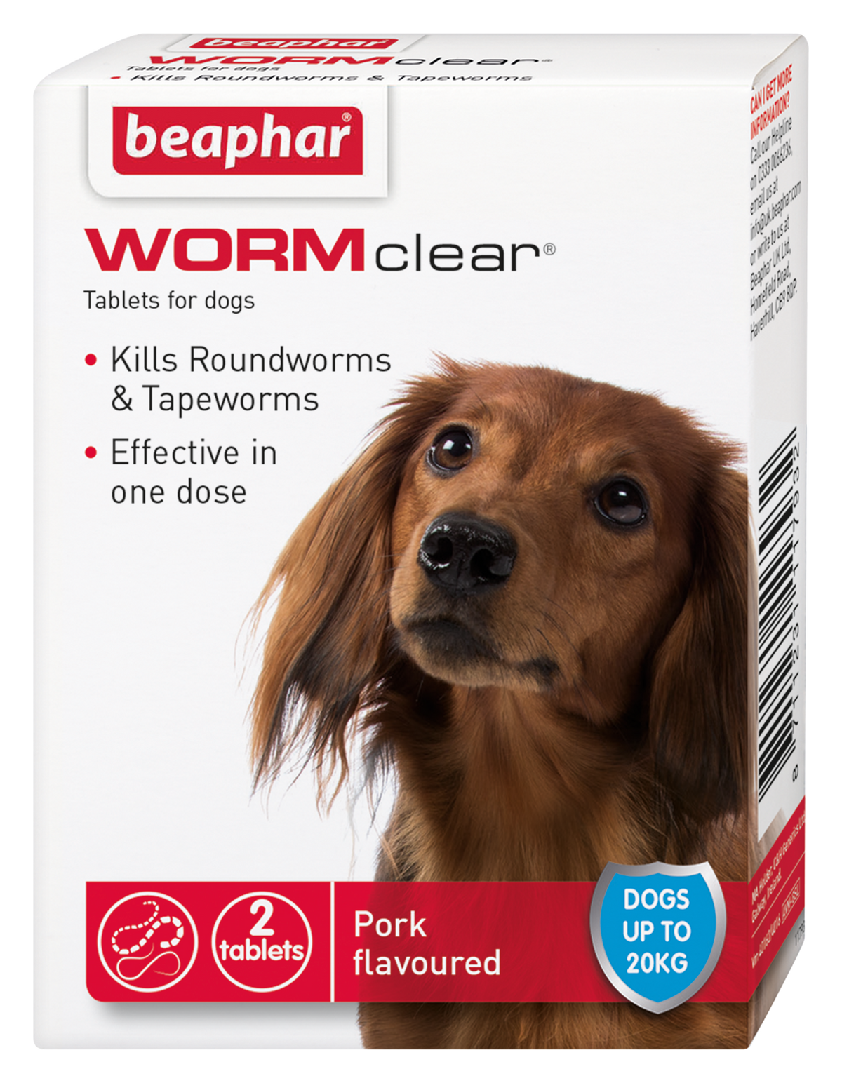 Beaphar WORMclear Dog to 20kg 2 tabs x6