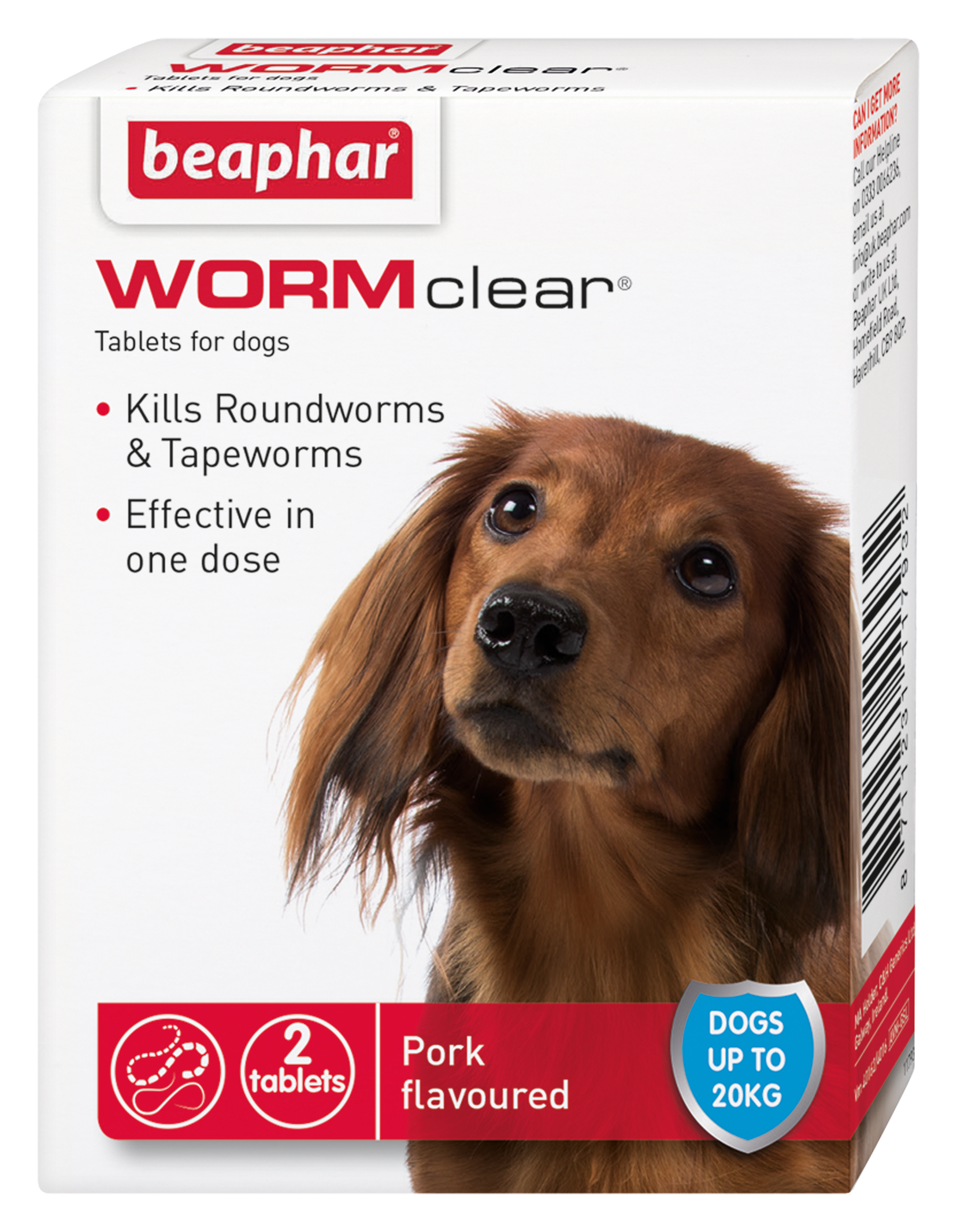 Beaphar WORMclear Dog to 20kg 2 tabs x6