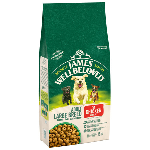 JW Dog Adult Large Breed Chicken & Rice