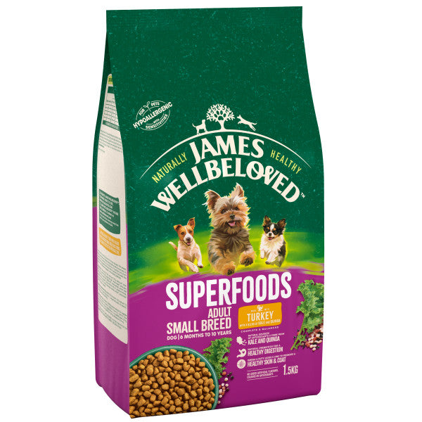 JW Dog Adult Small Brd Superfoods Turkey