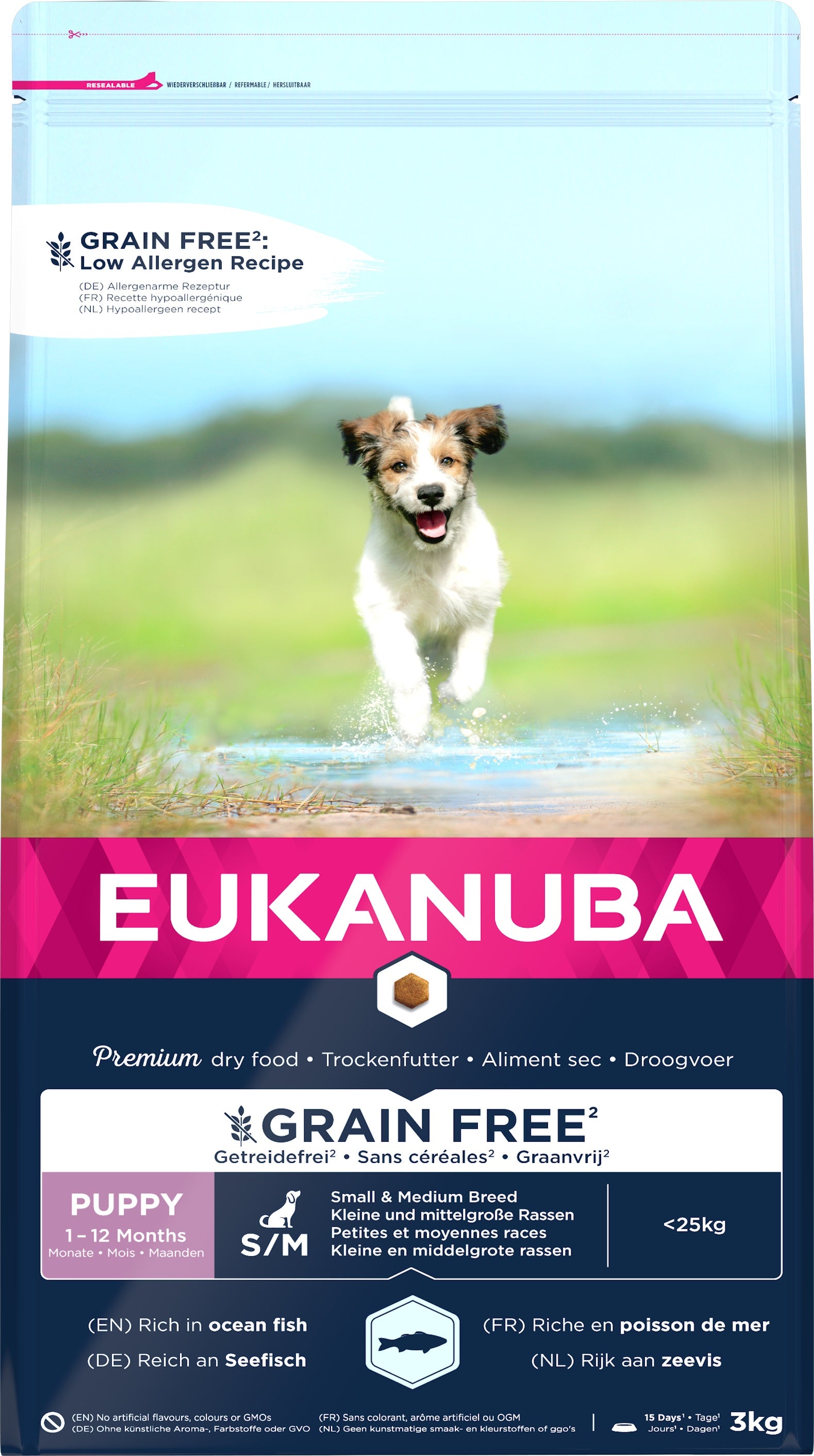 Eukanuba Grain Free Puppy Sml/Med 3X3kg