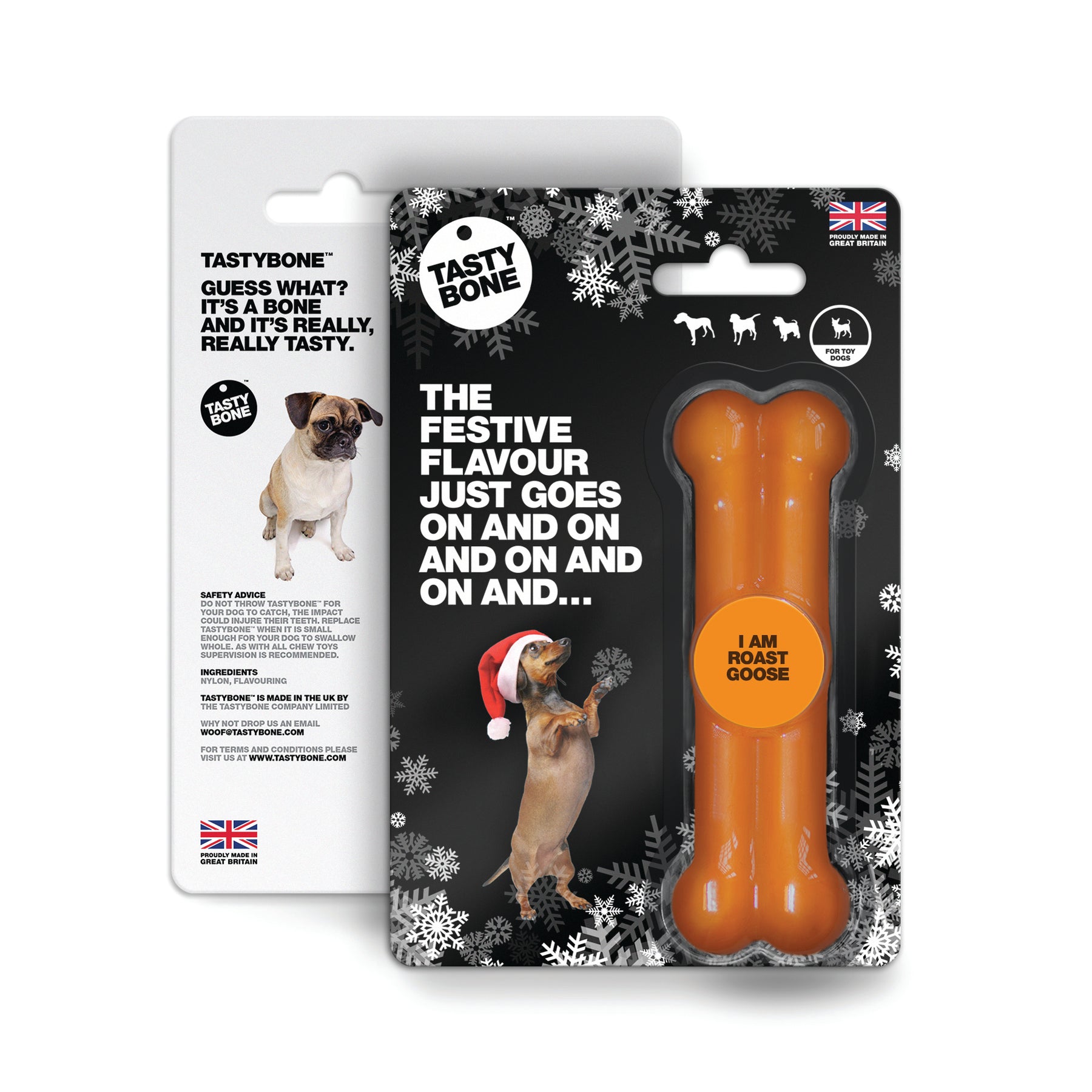 BFP Xmas Tasty Bone Rst Goose Toy/Puppy