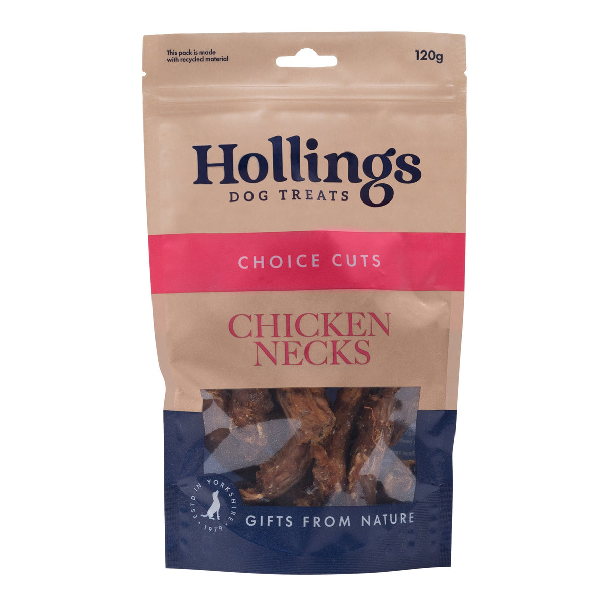 Hollings 100% Nat Chicken Necks 8x120g