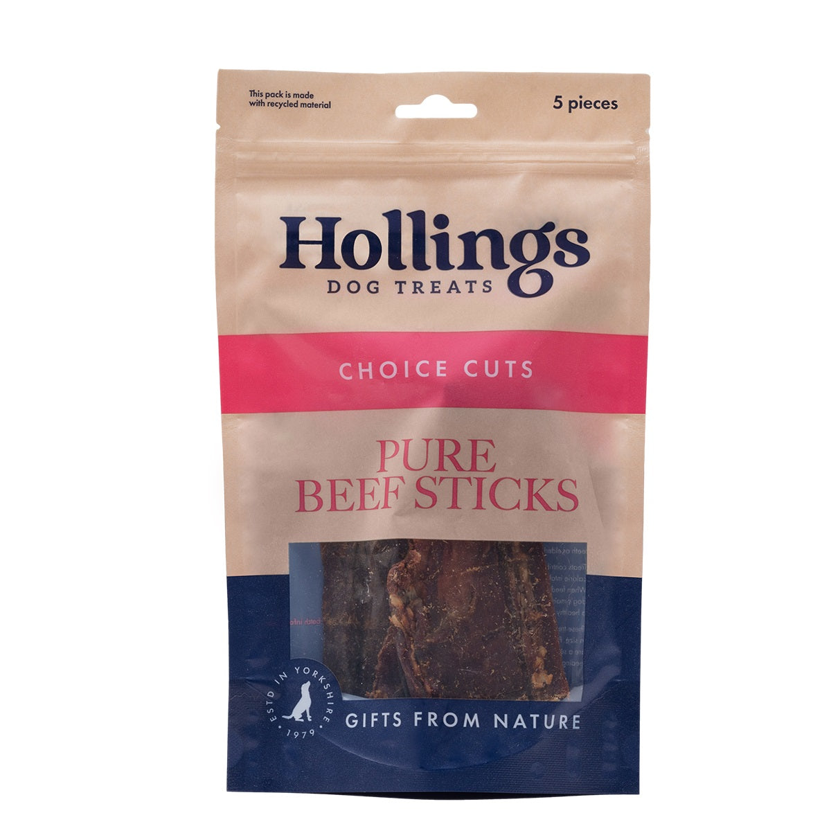 Hollings Pure Beef Sticks D/B 15x5pk