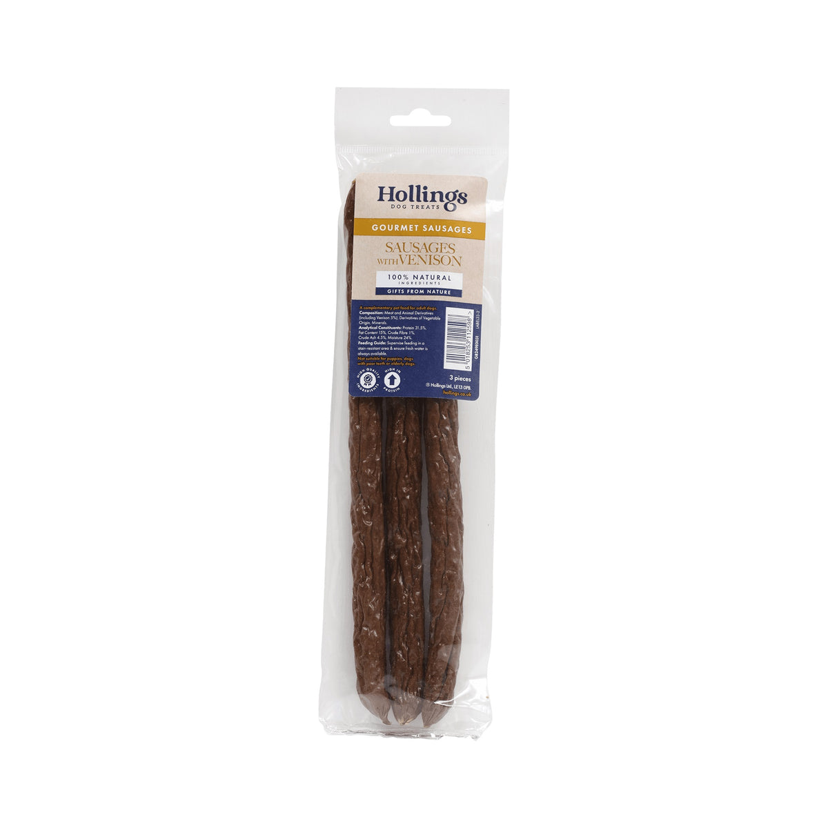 Hollings Sausage Venison D/B 12x3pk