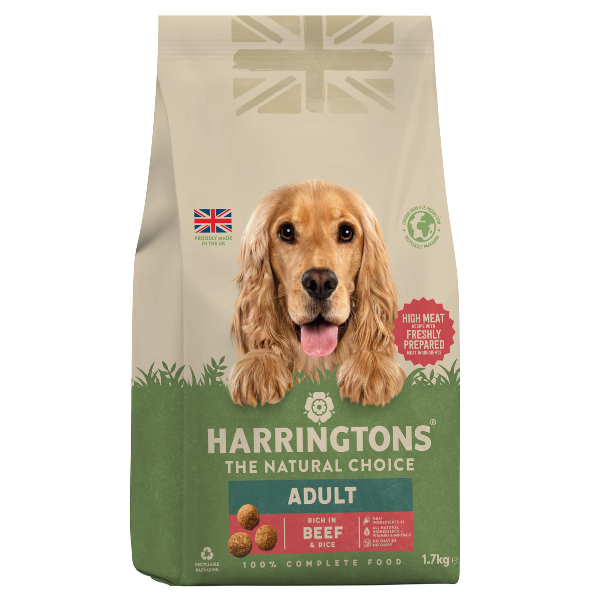 Harringtons Dog Beef & Brn Rice 4x1.7kg