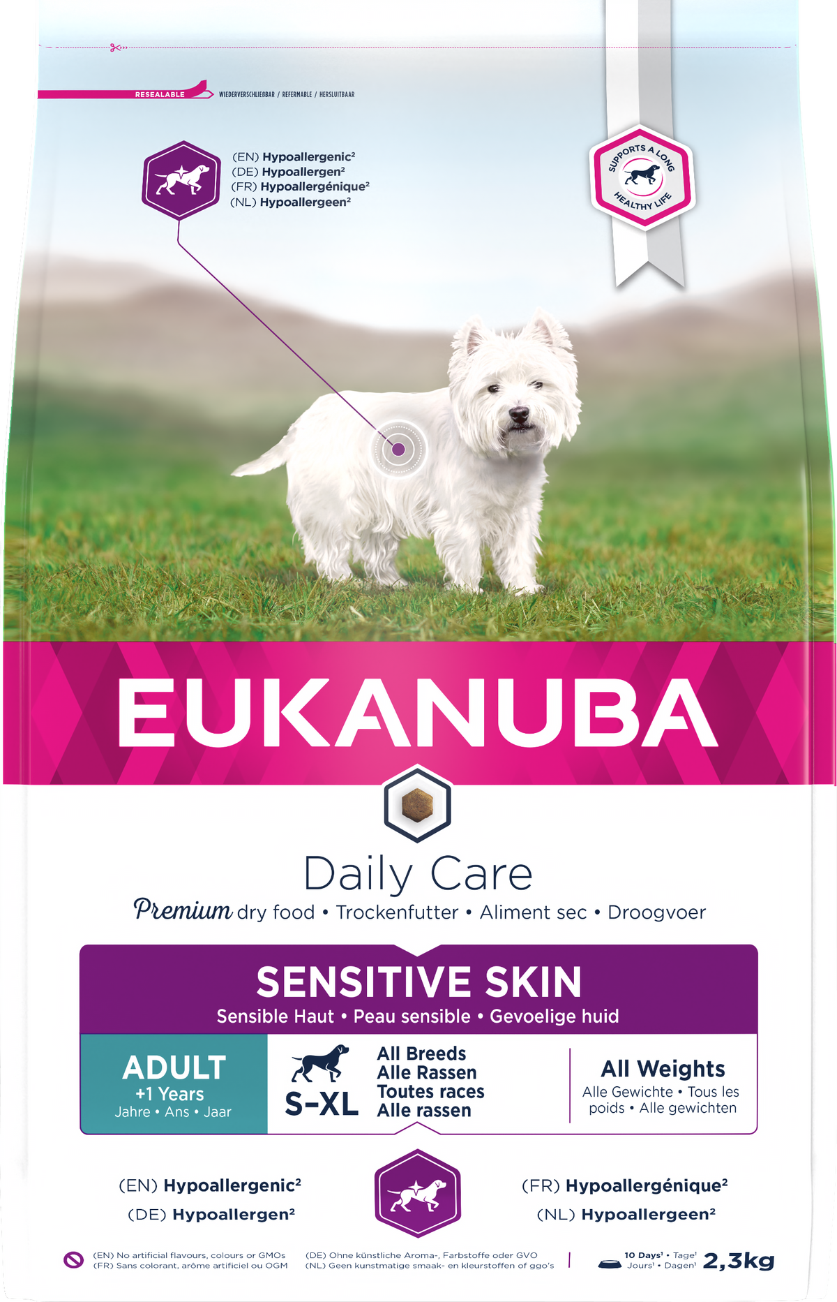 Eukanuba D/Care Sensitive Skin 3x2.3kg