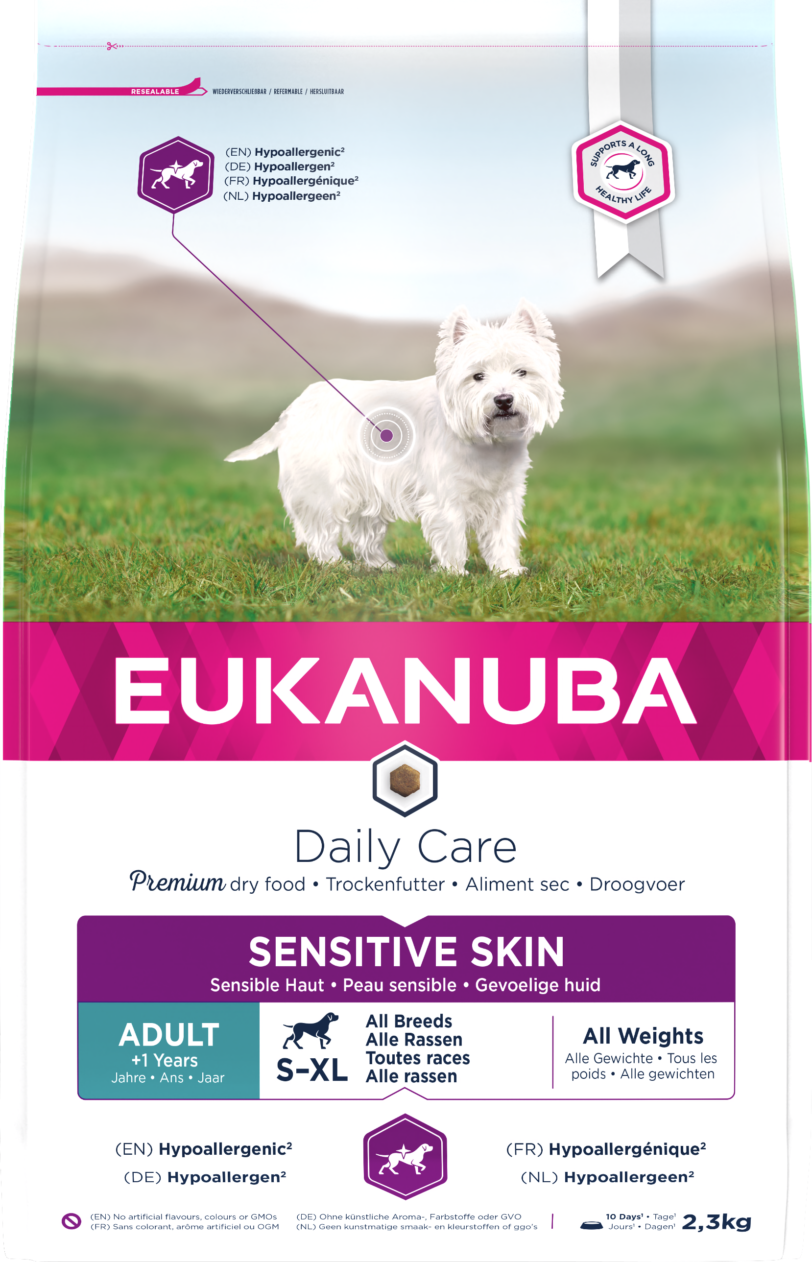 Eukanuba D/Care Sensitive Skin 3x2.3kg