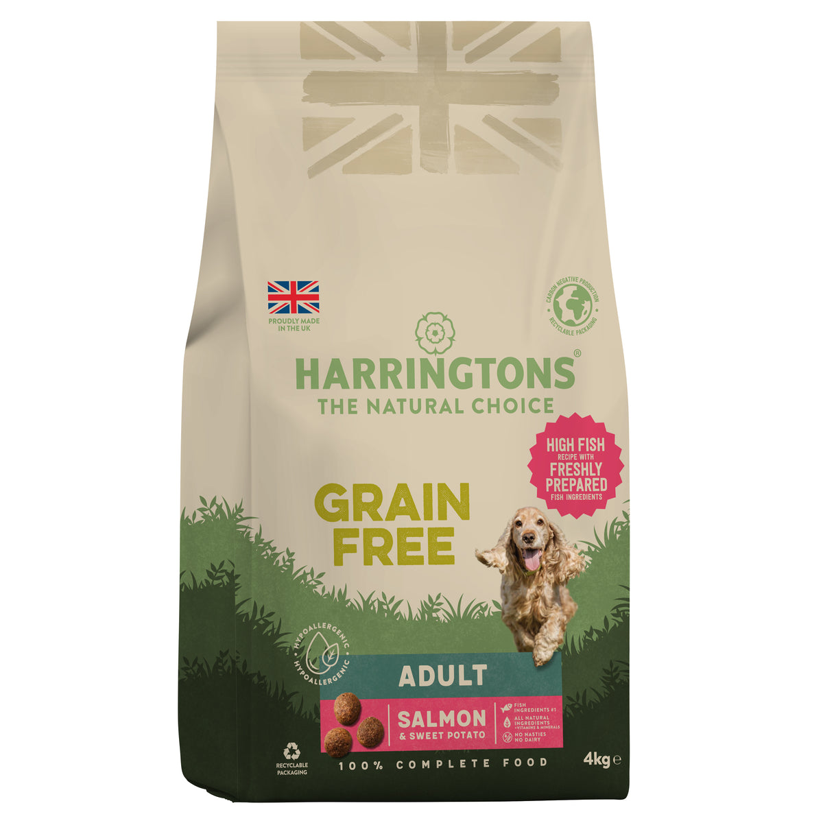 Harringtons Dog Grain Free Salmon 3x4kg