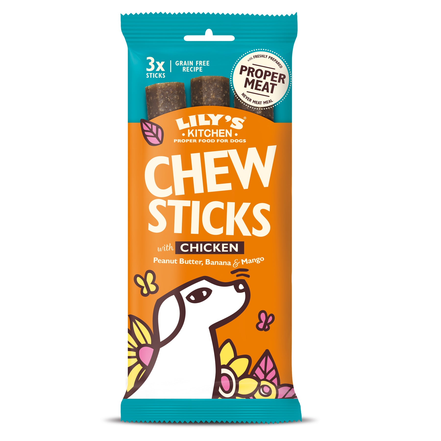 Lilys Kitchen Chew Sticks Chick 10x120g