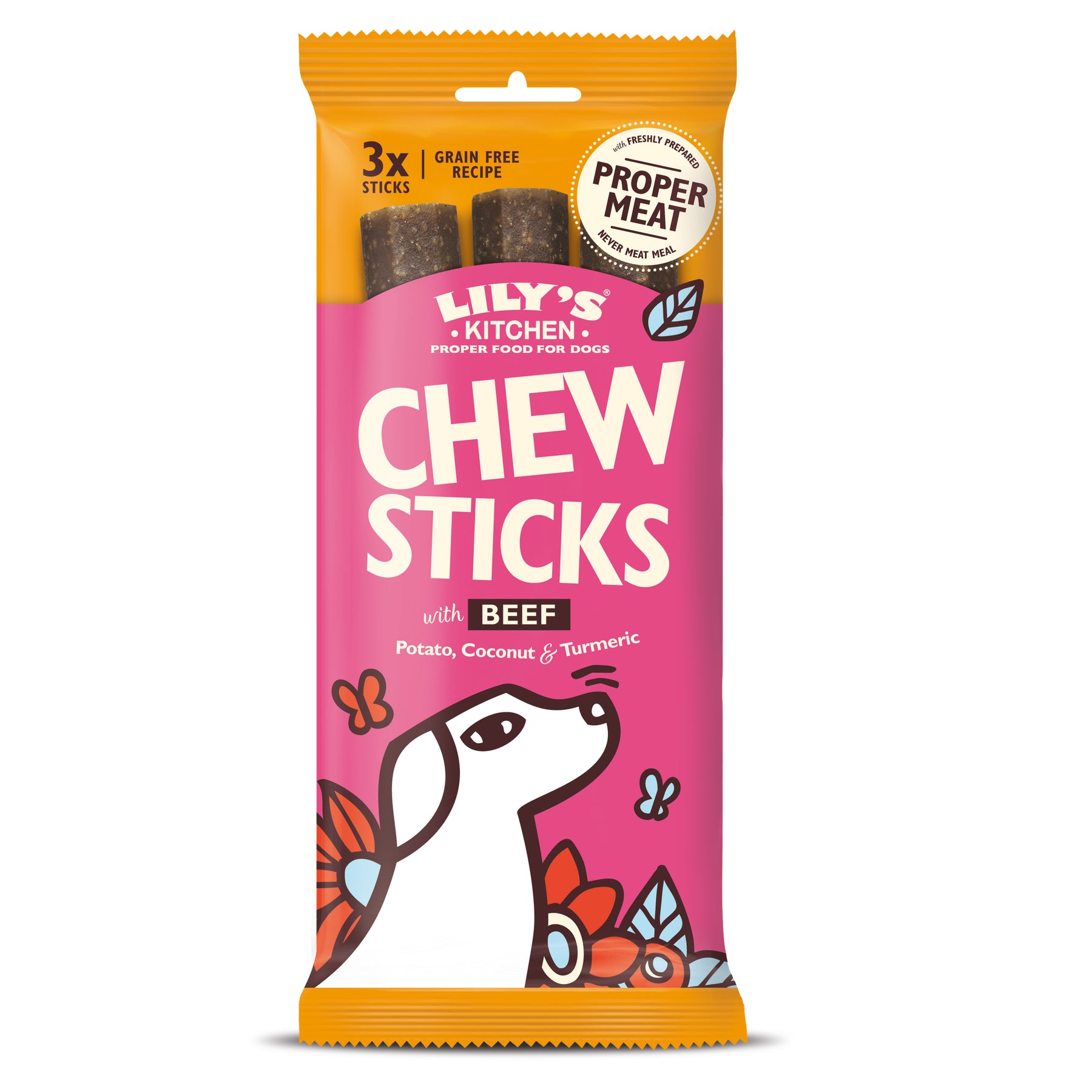 Lilys Kitchen Chew Sticks Beef 10x120g