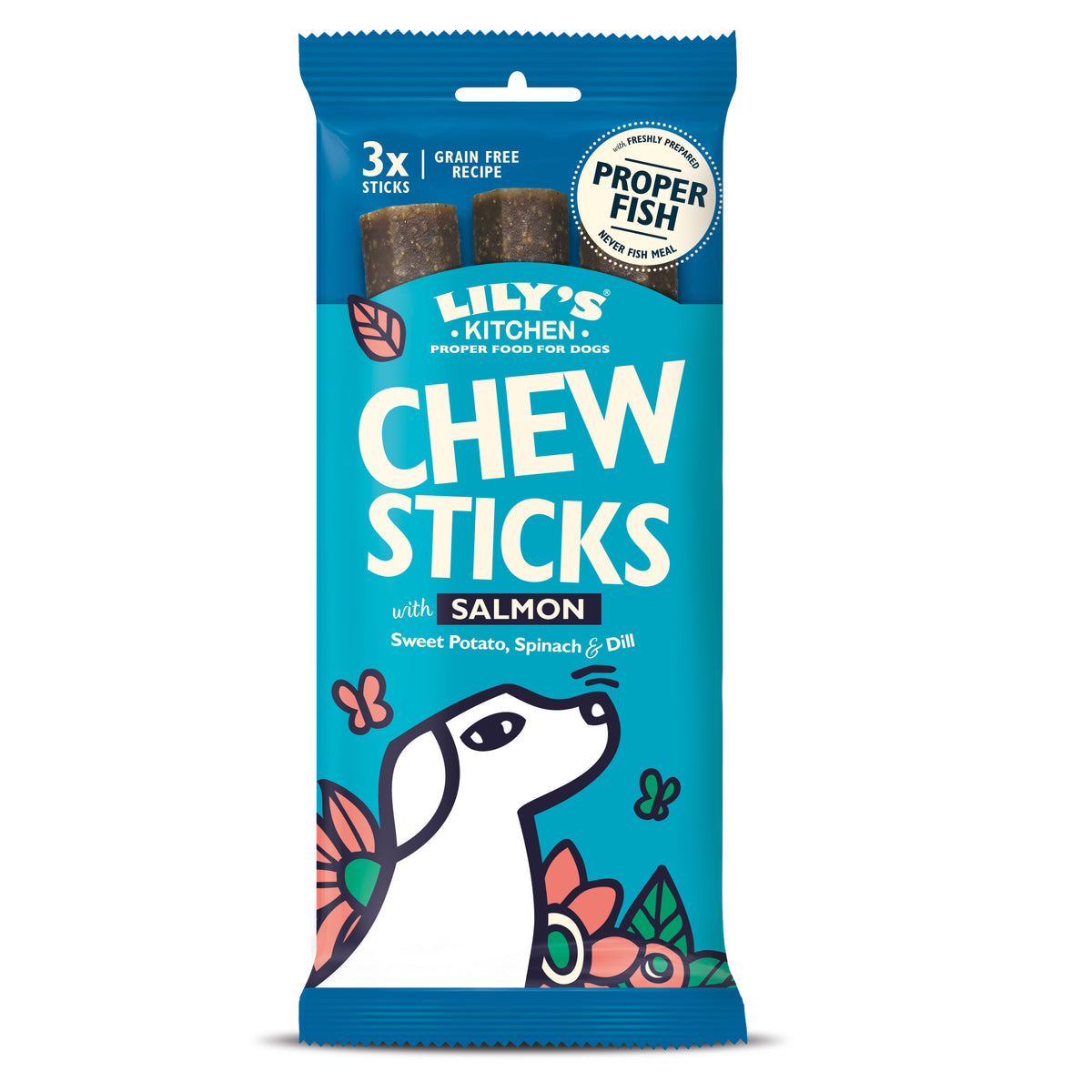 Lilys Kitchen Chew Sticks Salmon 10x120g