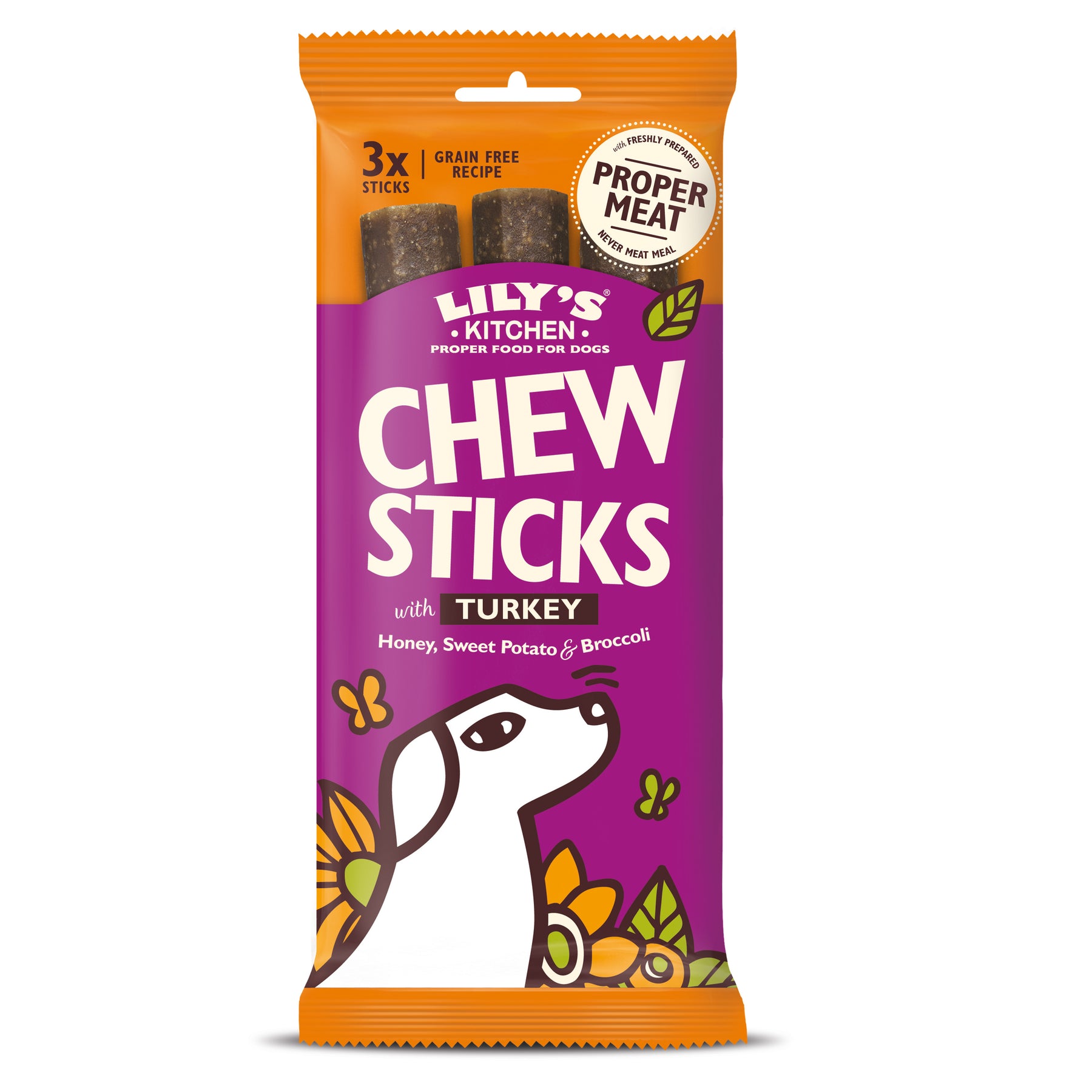 Lilys Kitchen Chew Sticks Turkey 10x120g