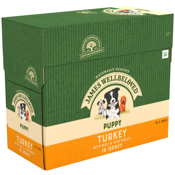 JW Puppy Turkey Grvy Pchs 4x10x150g